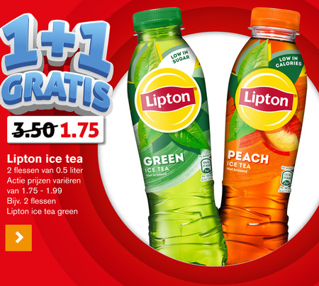 Lipton   ice tea folder aanbieding bij  Hoogvliet - details