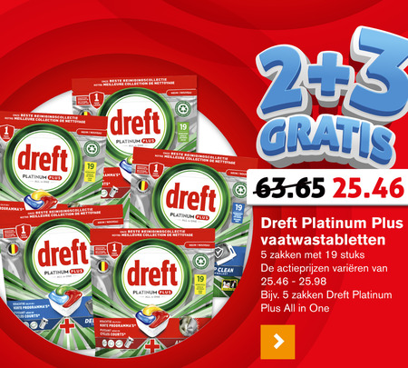 Dreft   vaatwasmiddel folder aanbieding bij  Hoogvliet - details