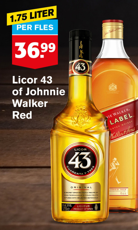 Licor 43   likeur, whisky folder aanbieding bij  Hoogvliet - details