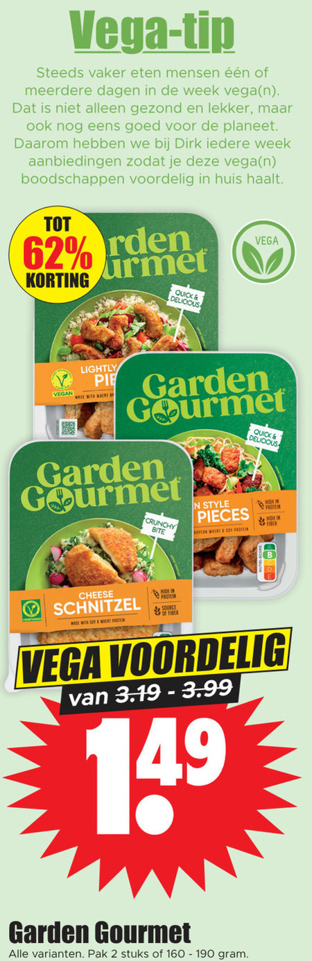 Garden Gourmet   vegetarisch folder aanbieding bij  Dirk - details