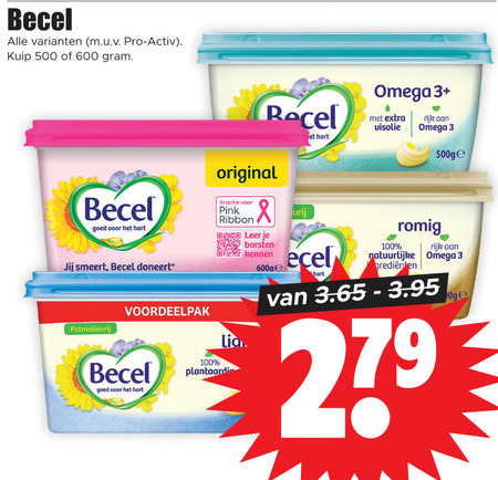 Becel   margarine folder aanbieding bij  Dirk - details