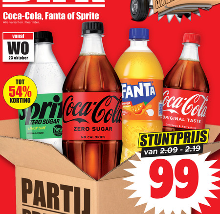 Coca-Cola   cola, frisdrank folder aanbieding bij  Dirk - details