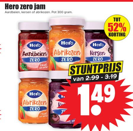 Hero   jam folder aanbieding bij  Dirk - details