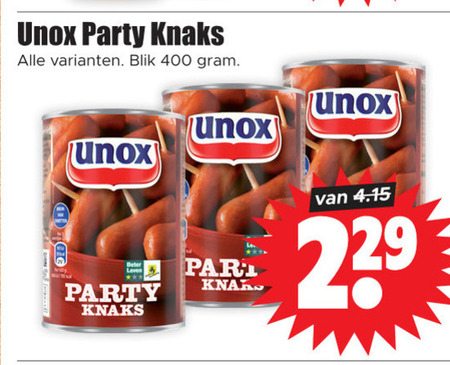 Unox   knakworst folder aanbieding bij  Dirk - details