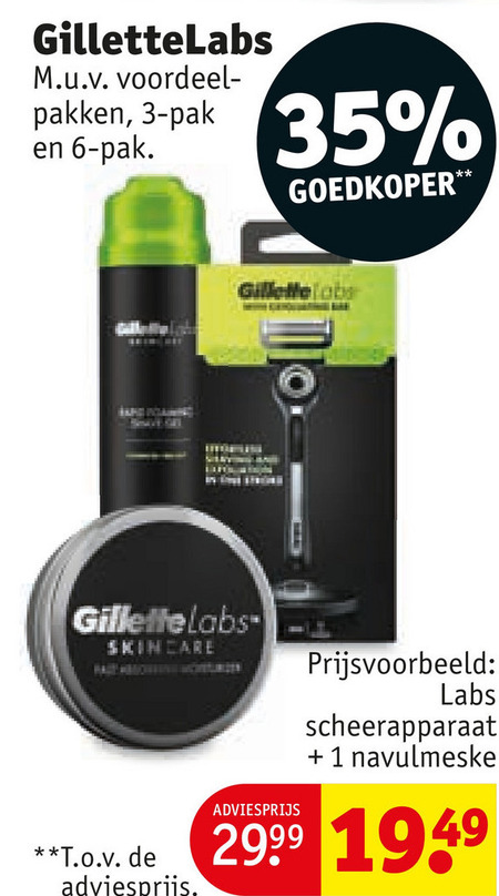 Gillette   heren handscheerapparaat folder aanbieding bij  Kruidvat - details