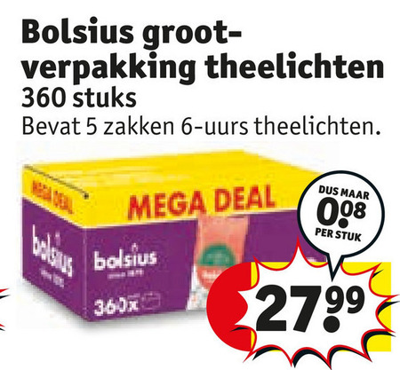 Bolsius   theelicht folder aanbieding bij  Kruidvat - details