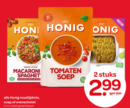 Honig   soep, maaltijdmix folder aanbieding bij  Spar - details