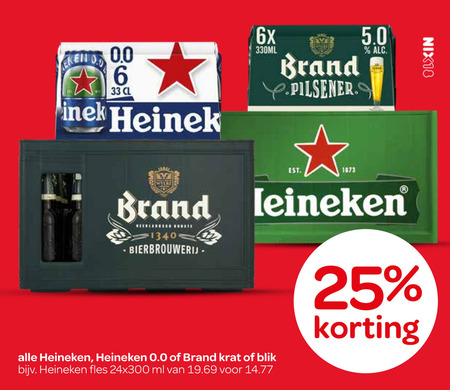 Brand   krat bier folder aanbieding bij  Spar - details