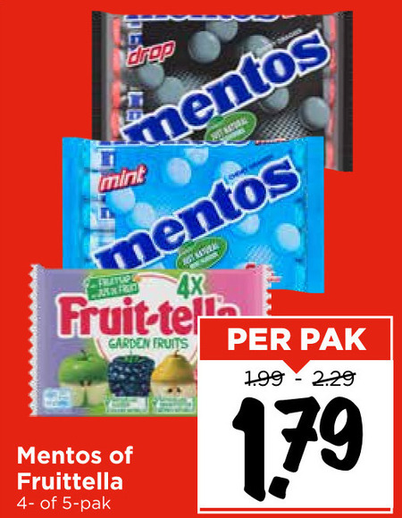 Mentos   snoep folder aanbieding bij  Vomar - details