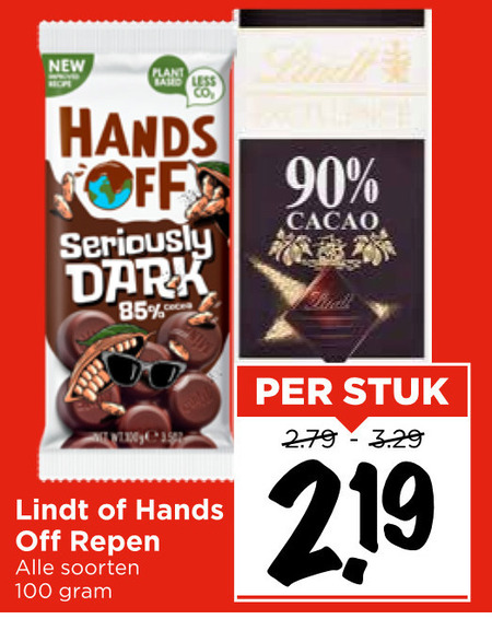 Hands off   chocolade folder aanbieding bij  Vomar - details