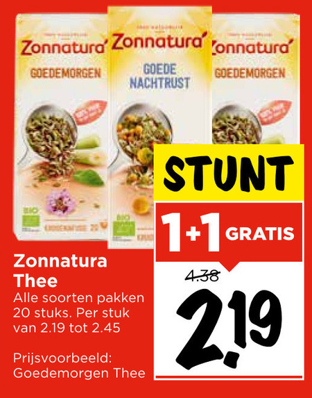 Zonnatura   thee folder aanbieding bij  Vomar - details