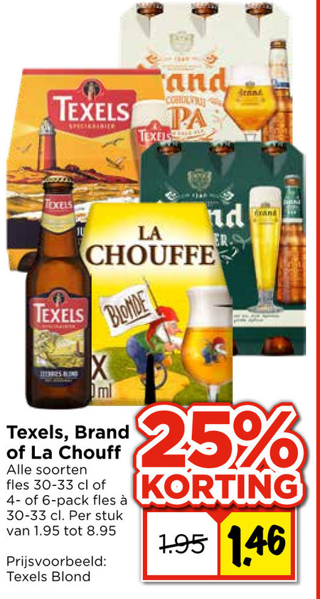 Texels   blikje bier, speciaalbier folder aanbieding bij  Vomar - details