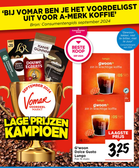 Gwoon   dolce gusto capsules folder aanbieding bij  Vomar - details