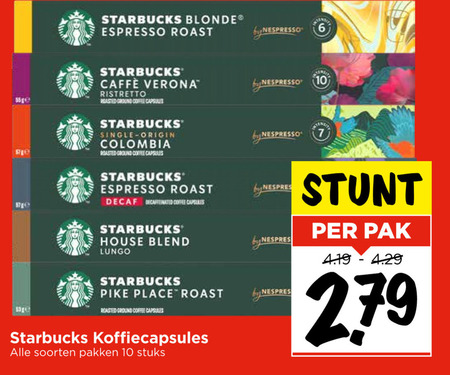 Starbucks   koffiecups folder aanbieding bij  Vomar - details