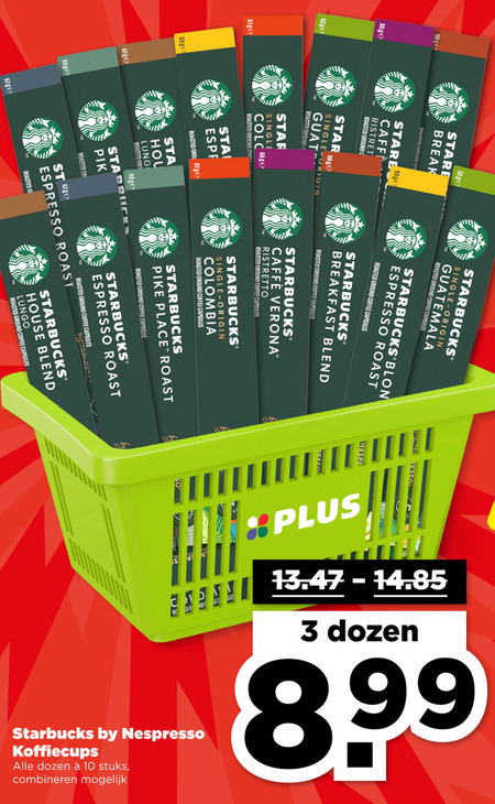 Starbucks   koffiecups folder aanbieding bij  Plus - details