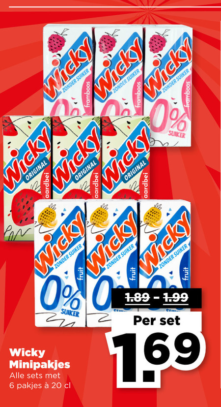 Wicky   fruitdrank folder aanbieding bij  Plus - details