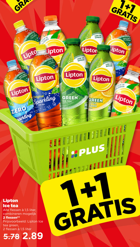 Lipton   ice tea folder aanbieding bij  Plus - details