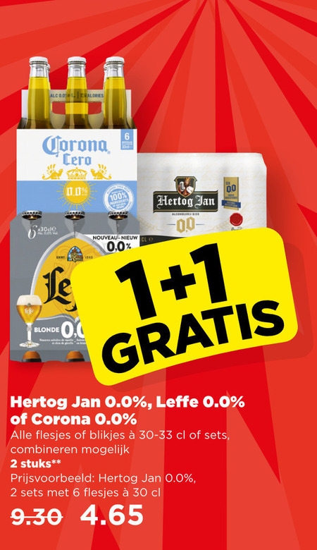 Hertog Jan   alcoholvrij bier folder aanbieding bij  Plus - details