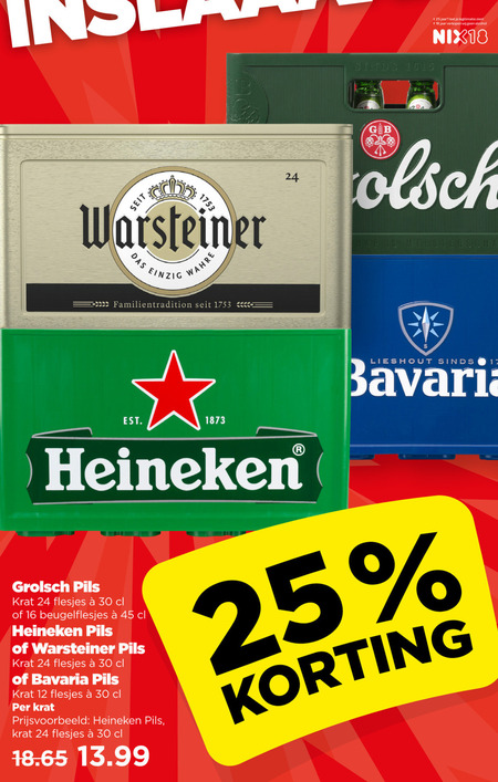 Heineken   krat bier folder aanbieding bij  Plus - details