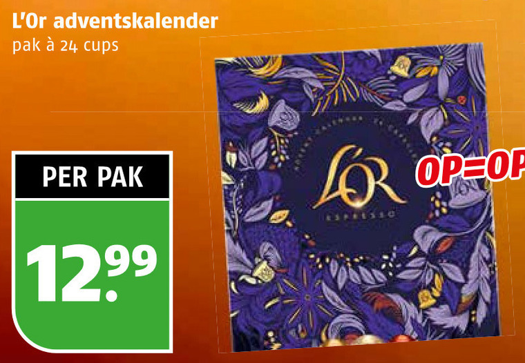 Douwe Egberts L Or   koffiecups, adventskalender folder aanbieding bij  Poiesz - details