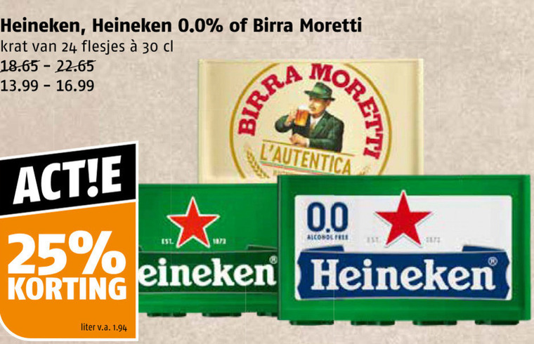 Heineken   krat bier folder aanbieding bij  Poiesz - details