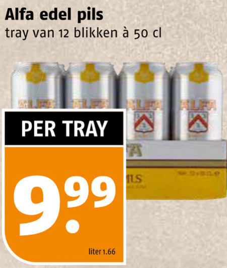 Alfa   blikje bier folder aanbieding bij  Poiesz - details