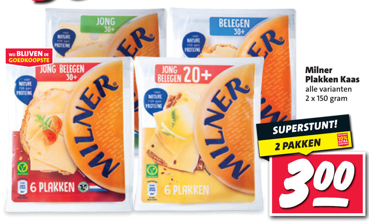 Milner   kaasplakken folder aanbieding bij  Nettorama - details