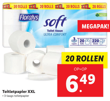 Floralys   toiletpapier folder aanbieding bij  Lidl - details