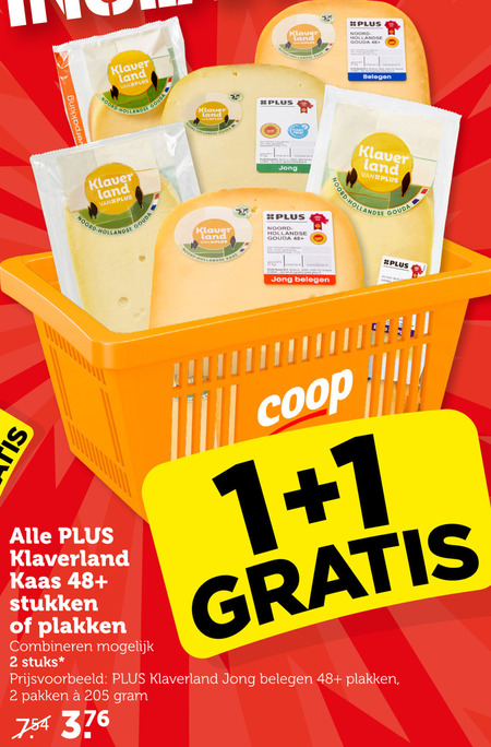 Klaverland   kaasplakken, kaas folder aanbieding bij  Coop - details