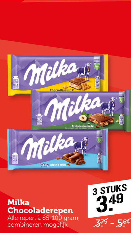 Milka   chocolade folder aanbieding bij  Coop - details