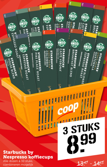 Starbucks   koffiecups folder aanbieding bij  Coop - details