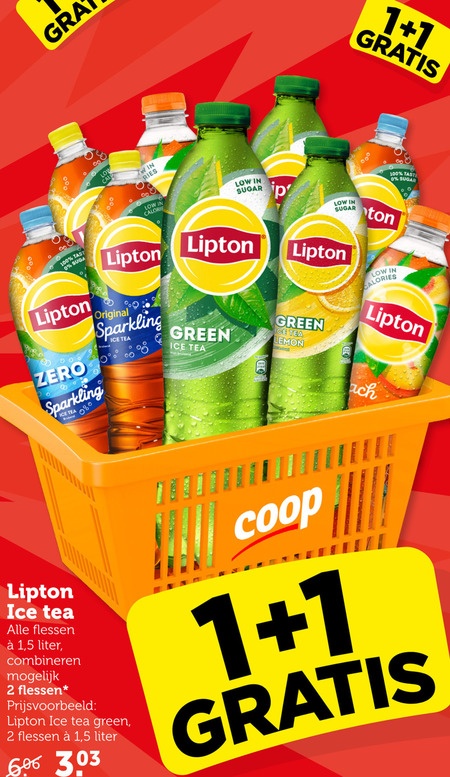 Lipton   ice tea folder aanbieding bij  Coop - details