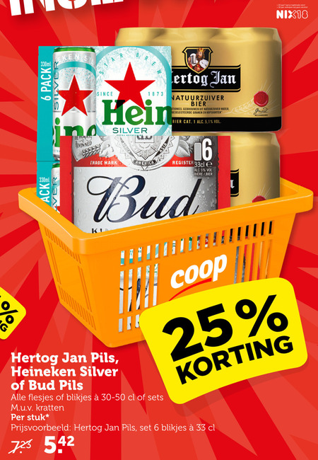 Heineken   blikje bier folder aanbieding bij  Coop - details