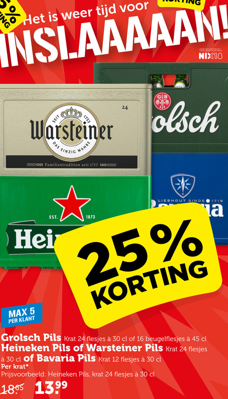 Grolsch   krat bier folder aanbieding bij  Coop - details