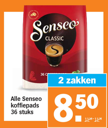 Douwe Egberts Senseo   koffiepad folder aanbieding bij  Albert Heijn - details