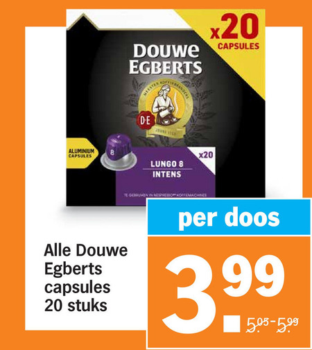 Douwe Egberts   koffiecups folder aanbieding bij  Albert Heijn - details