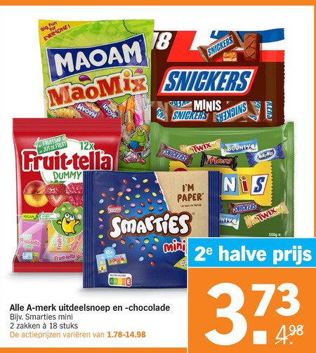 Mars   snoep, mini chocoladerepen folder aanbieding bij  Albert Heijn - details