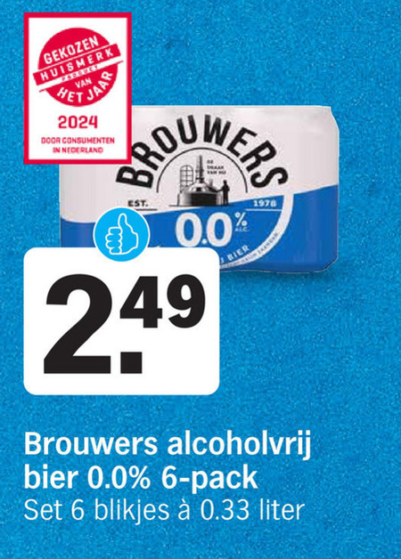 Brouwers   alcoholvrij bier folder aanbieding bij  Albert Heijn - details