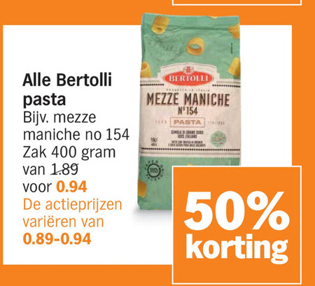 Bertolli   pasta folder aanbieding bij  Albert Heijn - details