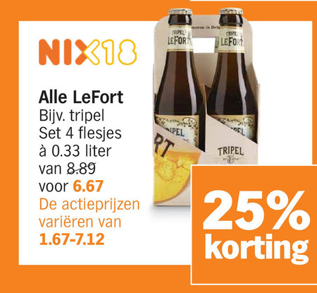 LeFort   speciaalbier folder aanbieding bij  Albert Heijn - details