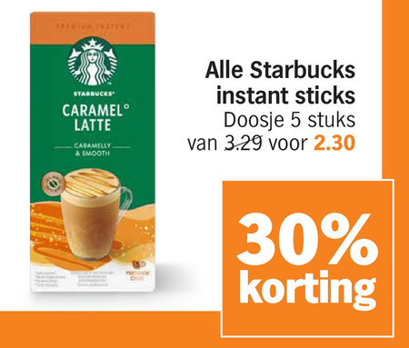 Starbucks   oploskoffie folder aanbieding bij  Albert Heijn - details