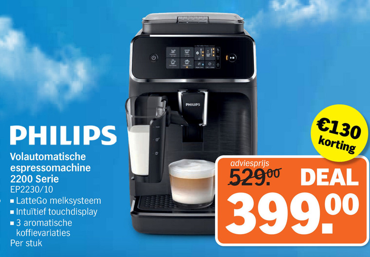 Philips   espressoapparaat folder aanbieding bij  Albert Heijn - details