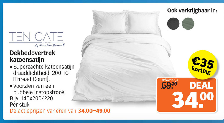 Ten Cate   dekbedovertrek folder aanbieding bij  Albert Heijn - details