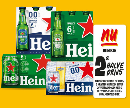 Heineken Silver   blikje bier, krat bier folder aanbieding bij  Jumbo - details