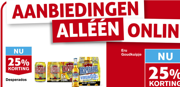 Desperados   speciaalbier folder aanbieding bij  Hoogvliet - details