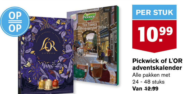 Pickwick   thee, adventskalender folder aanbieding bij  Hoogvliet - details