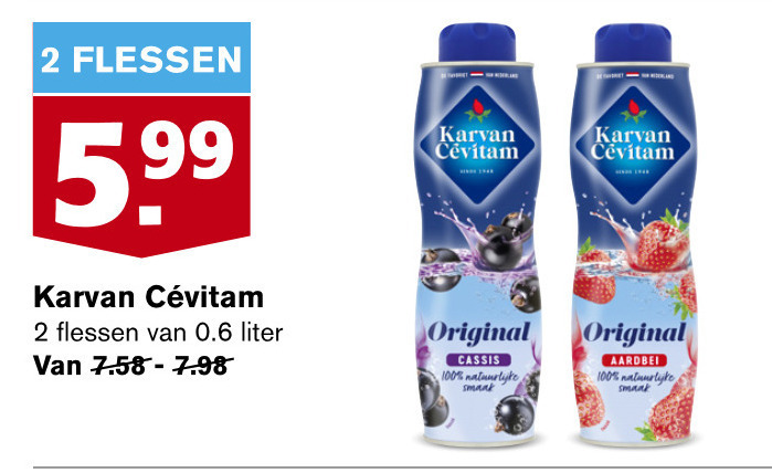 Karvan Cevitam   limonadesiroop folder aanbieding bij  Hoogvliet - details