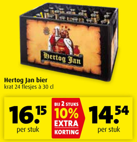 Hertog Jan   krat bier folder aanbieding bij  Boni - details