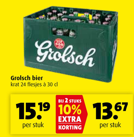 Grolsch   krat bier folder aanbieding bij  Boni - details