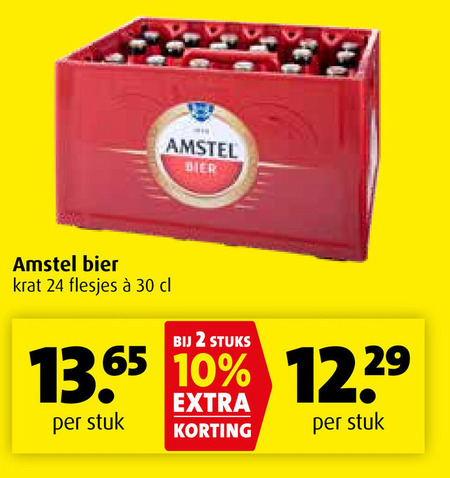 Amstel   krat bier folder aanbieding bij  Boni - details